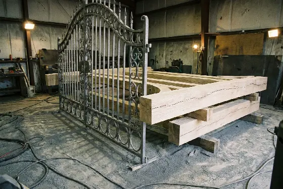 Hout en metaal stralen